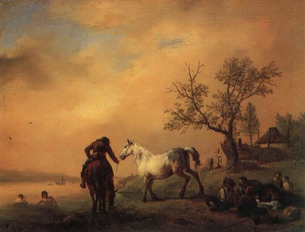 Philips Wouwerman Horses Being Watered